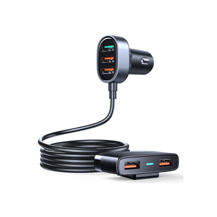 شارژر فندکی 5 پورت یواس‌بی خودرو جویروم Joyroom Multi 5 Ports USB Car Charger JR-CL03 Pro با توان 45W